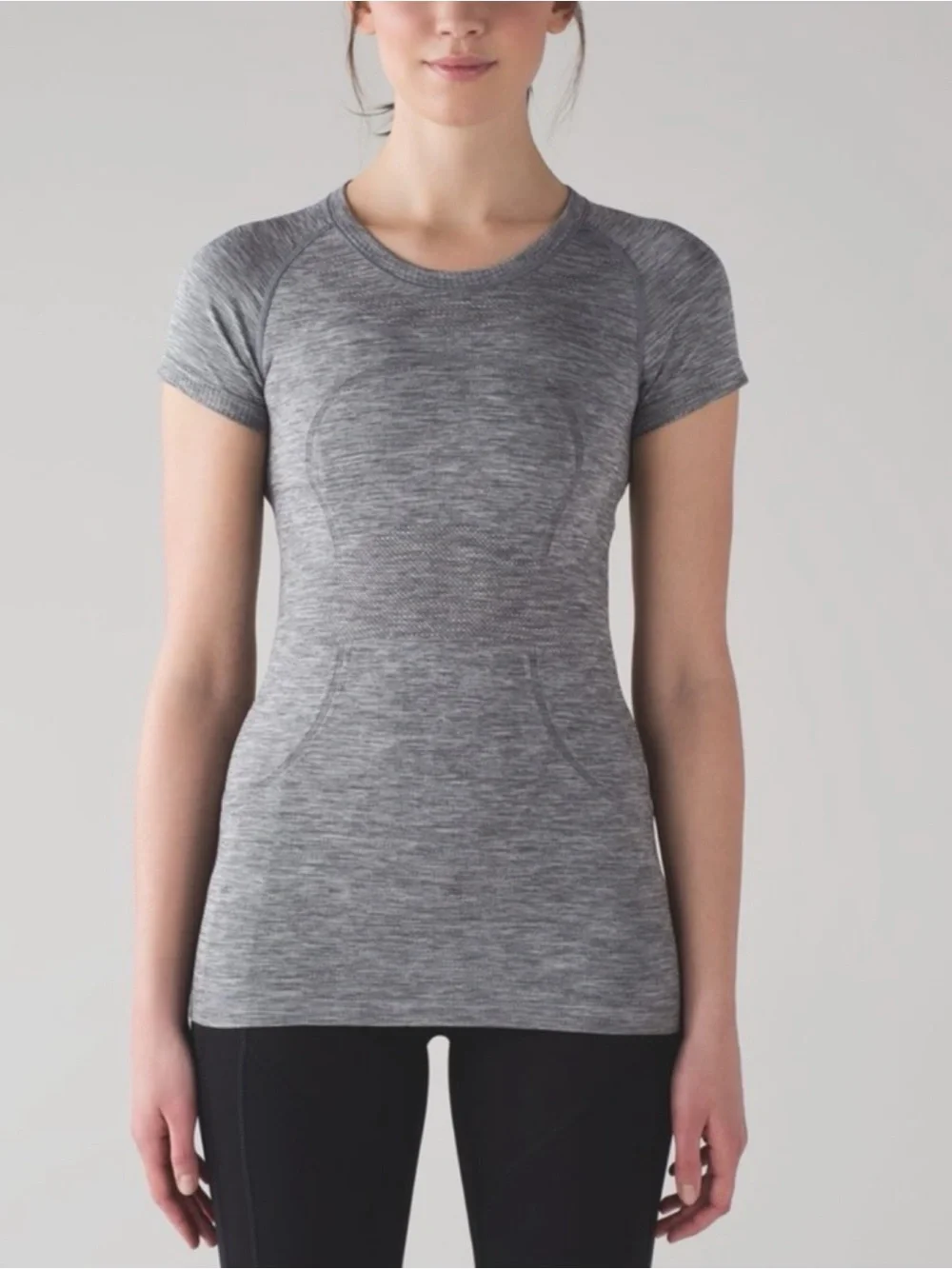 Lululemon Swiftly Tech Short Sleeve Crew Sz 10 In Slate / White